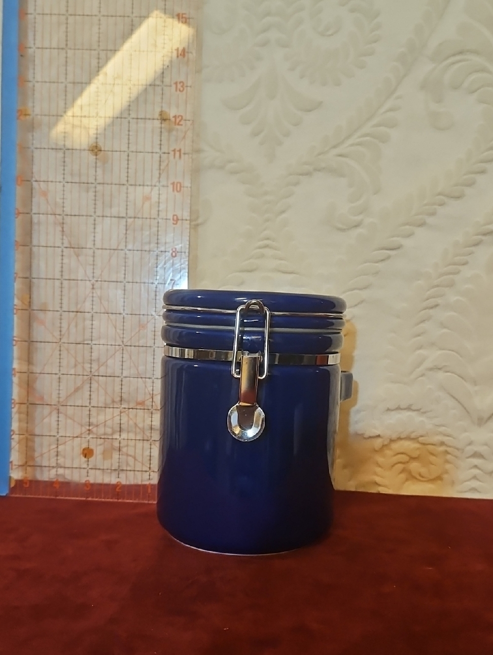 Ceramic Storage Canister in Deep Navy Blue